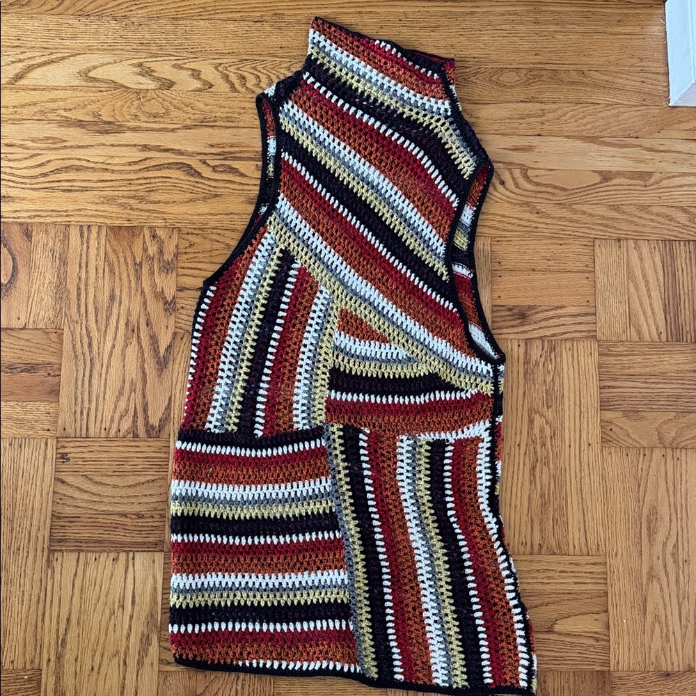 Free people Just a Crush Crochet Sweater dress tunic ⚡️ medium